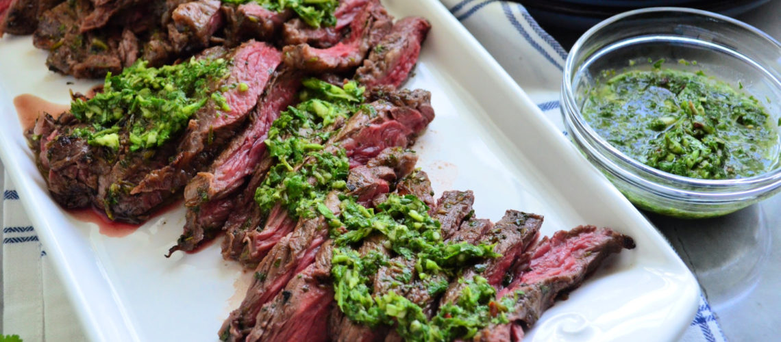 Skirt Steak with Chimichurri Sauce