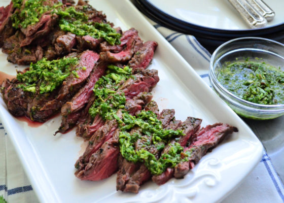 Skirt Steak with Chimichurri Sauce