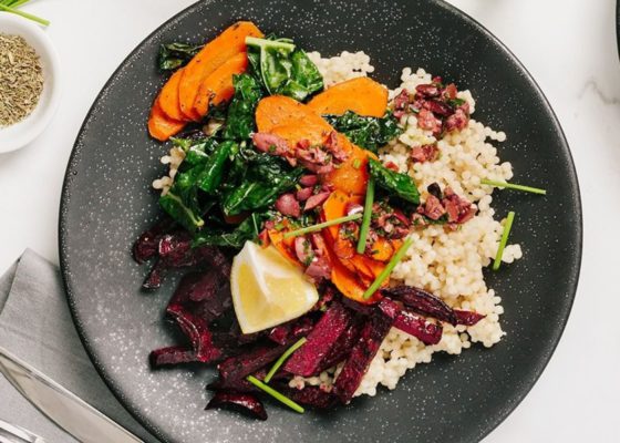 Winter Roasted Vegetables over Couscous