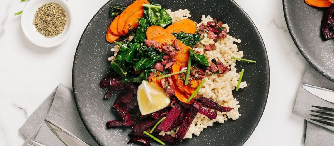 Winter Roasted Vegetables over Couscous